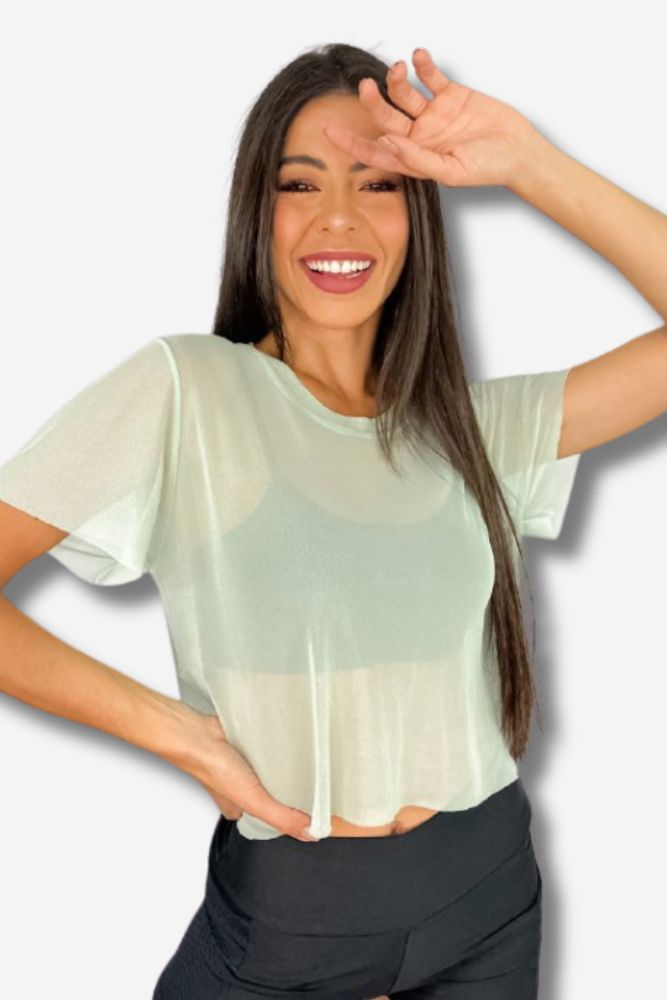 CROPPED FEMININO ZARA TULE