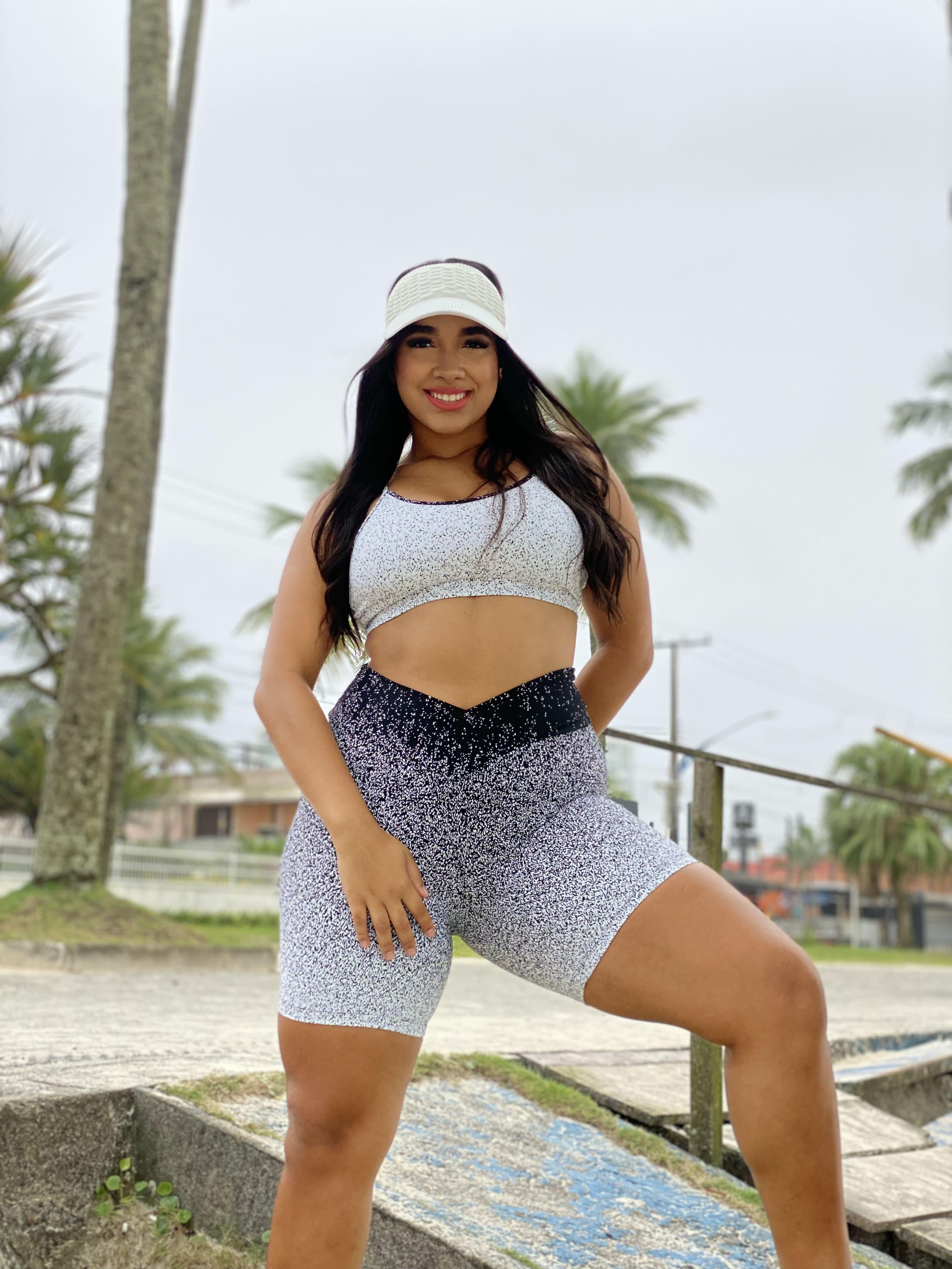 Bermuda Feminina Mel Degrade - JO FITNESS