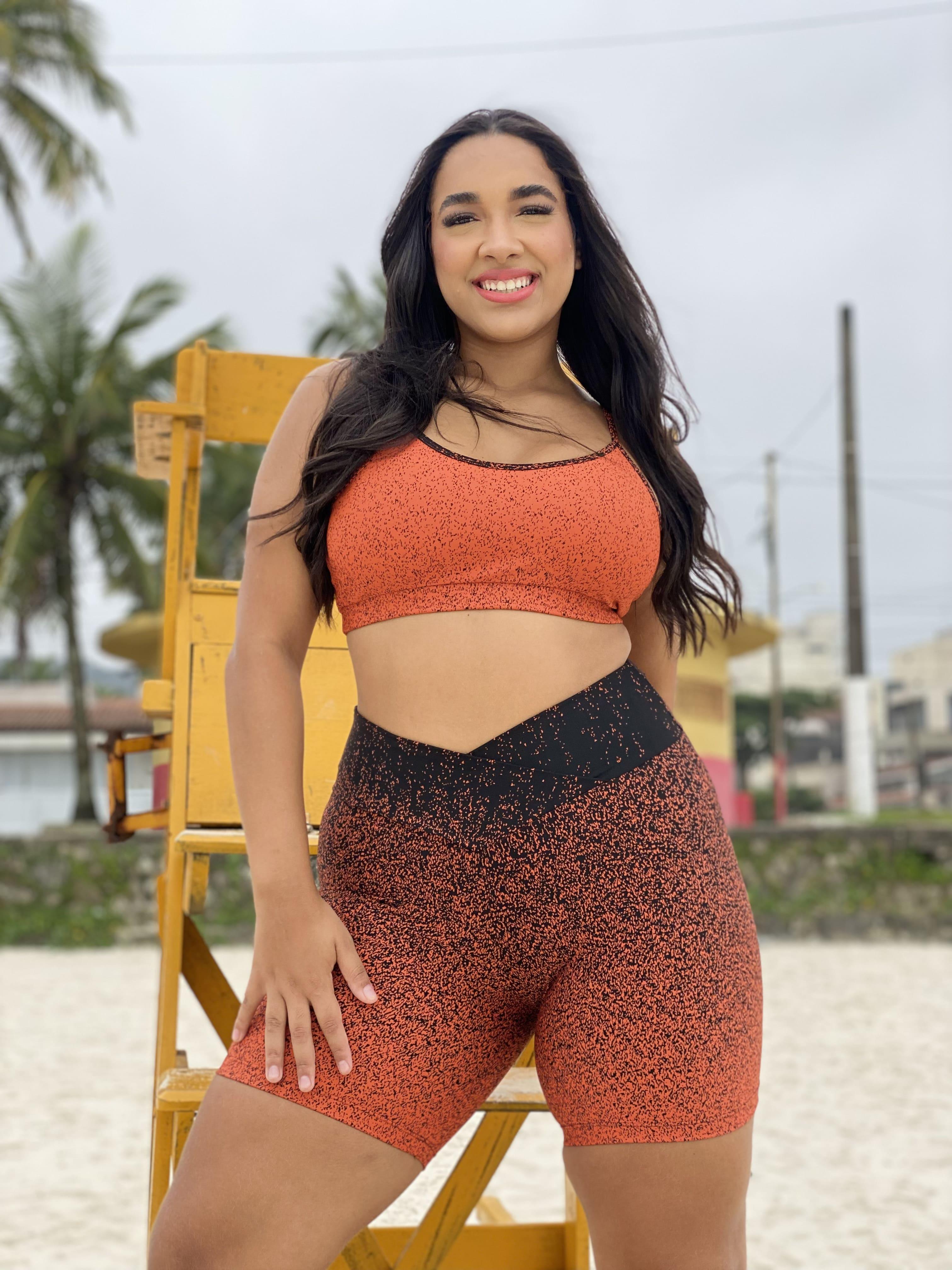 Bermuda Feminina Mel Degrade - JO FITNESS